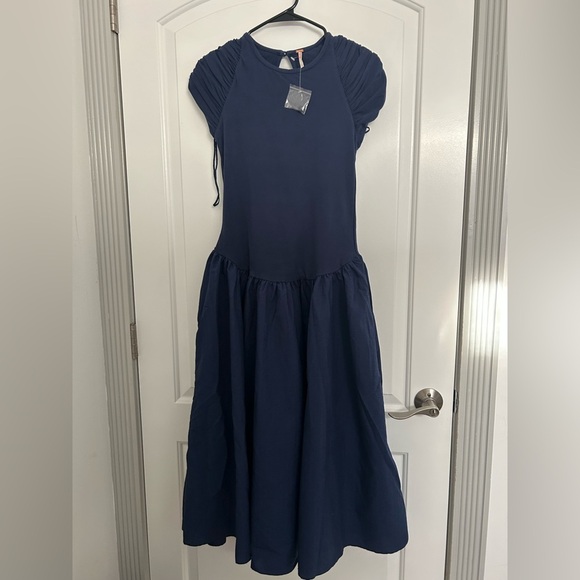 Free People Afternoon Elegance Flowy Midi Dress size small NWT - Picture 5 of 14